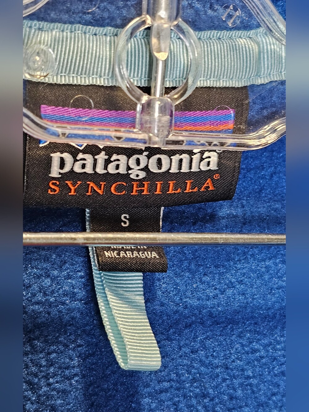 Patagonia Synchilla Snap-T Pullover royal blue fleece Sweater - Picture 4 of 6